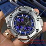 Clone Audemars Piguet Royal Oak Offshore Chronograph SS Blue Rubber Strap